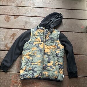 Timberland Kids Camo Hooded Jacket - Green and Black
